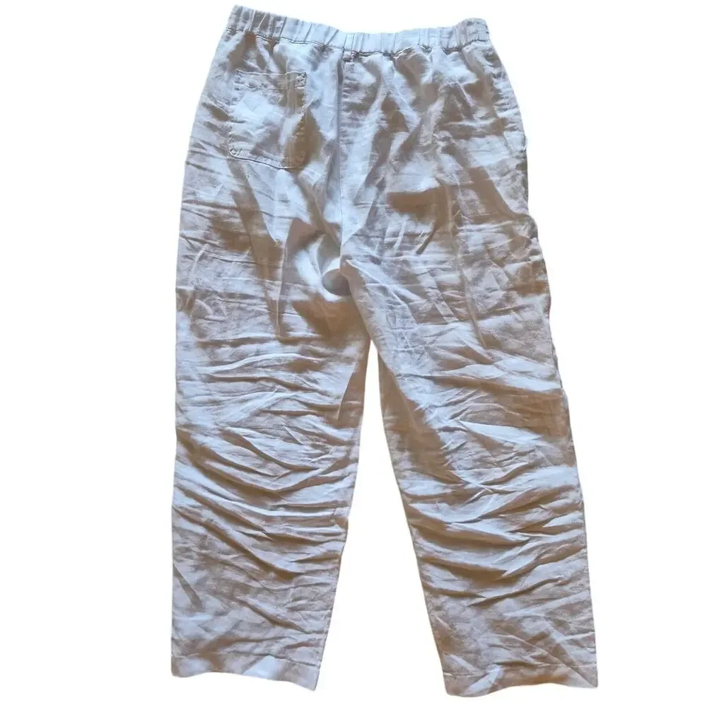 Quince 100% European Linen Pants in White